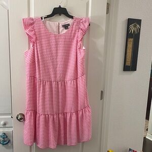 Jessica Howard Pink Striped Casual Dress